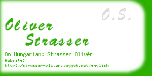 oliver strasser business card